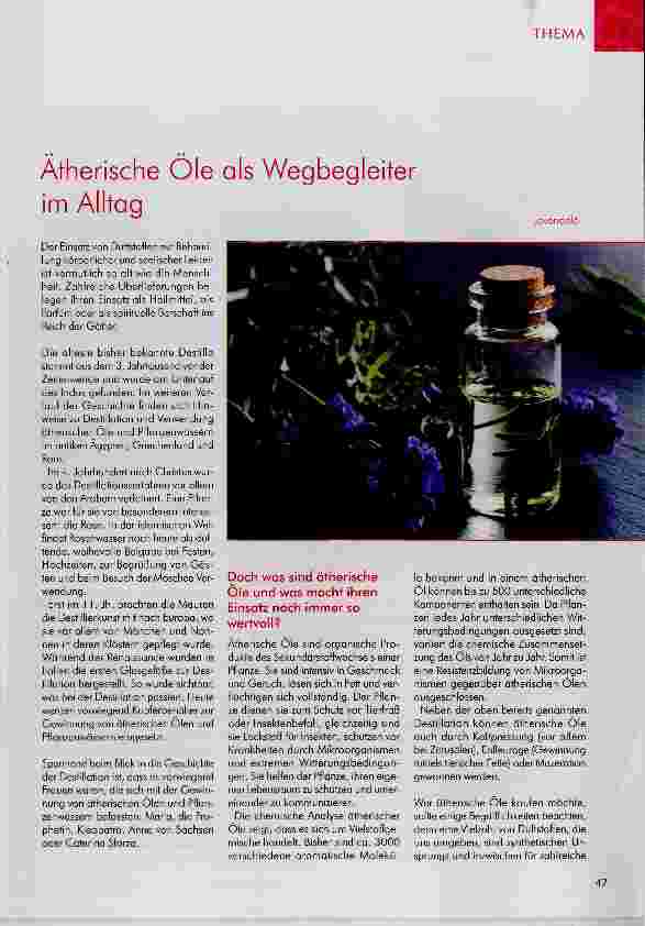 Vorschauseite 1: Ätherische Öle als Wegbegleiter im Alltag