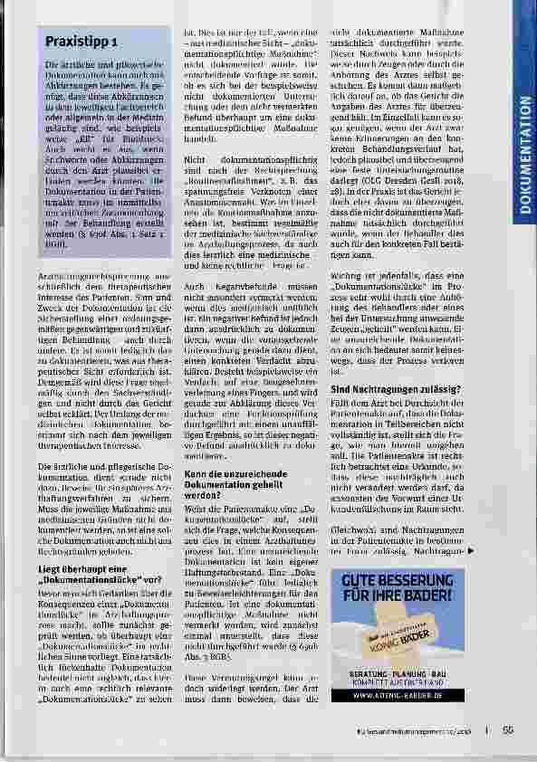 Vorschauseite 2: Sorgfältige Dokumentation