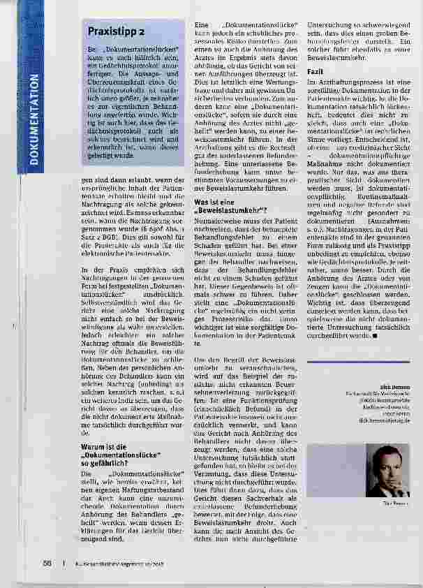 Vorschauseite 3: Sorgfältige Dokumentation