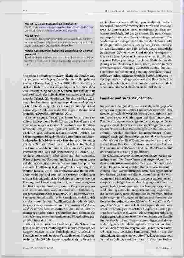 Vorschauseite 2: Implementation und Evaluation einer familienzentrierten Pflege in der Onkologie