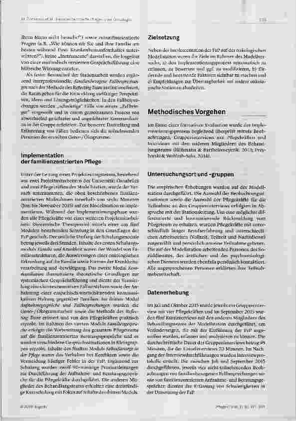 Vorschauseite 3: Implementation und Evaluation einer familienzentrierten Pflege in der Onkologie