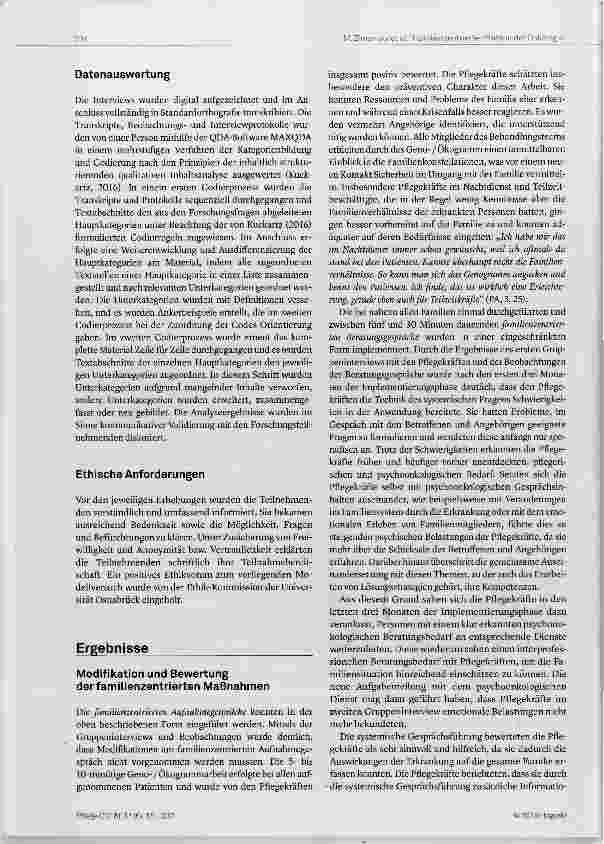 Vorschauseite 4: Implementation und Evaluation einer familienzentrierten Pflege in der Onkologie