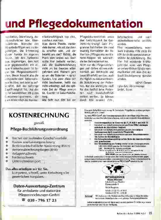 Vorschauseite 2: EDV und Pflegedokumentation Auf die Ergebnisqualität kommt es an