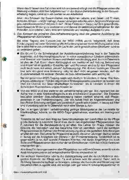 Vorschauseite 4: Die Krankenpflege auf dem Weg zur Gesundheitspflege