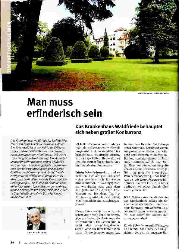 Vorschauseite 1: Man muss erfinderisch sein