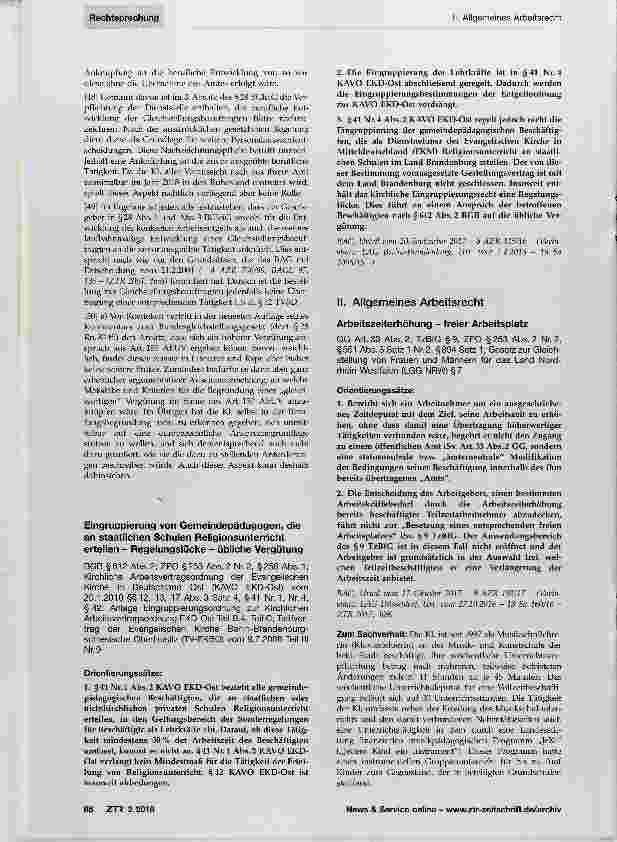 Vorschauseite 3: Tarifliche Eingruppierung einer Gleichstellungsbeauftragten