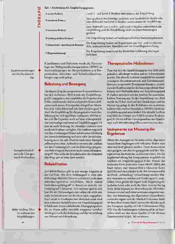 Vorschauseite 2: Neue Leitlinie zum Umgang mit Knieverletzungen