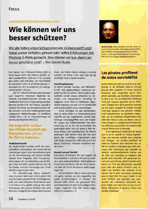 Vorschauseite 1: Wie können wir uns besser schützen?