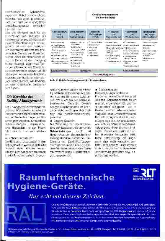 Vorschauseite 2: Optimales Gebäudemanagement ist auch für Krankenhäuser realisierbar Eine Variante: Gemeinsame Servicegesellschaft mit externem Dienstleister