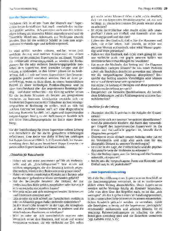 Vorschauseite 3: Der Supervisionsvertrag - Anregungen für die Absprachen zwischen Institutionen, Teams und Supervisoren