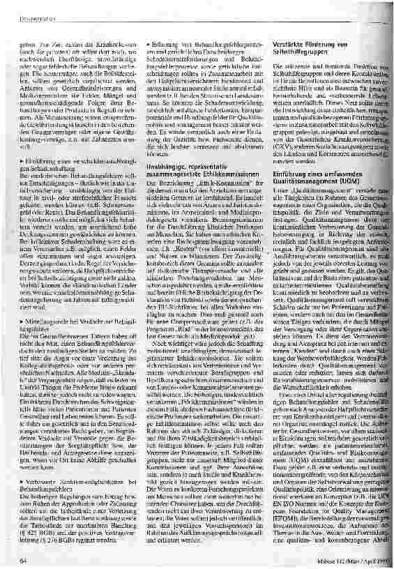 Vorschauseite 4: VDÄÄ/VDPP-Memorandum Patientenrechte und Ethik, Qualität und Patientenschutz