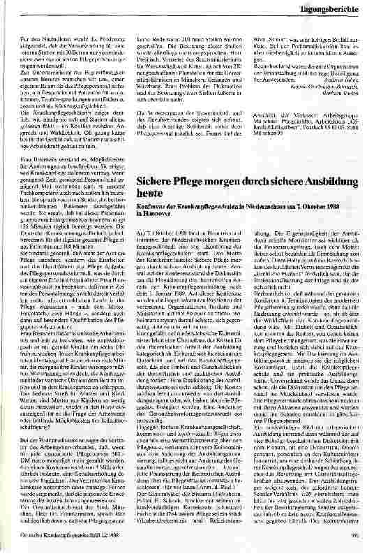 Vorschauseite 2: Krankenpflege - Anspruch und Wirklichkeit