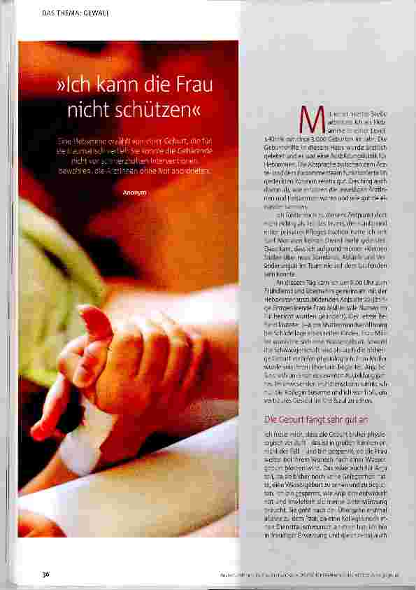Vorschauseite 1: Ich kann die Frau nicht schützen