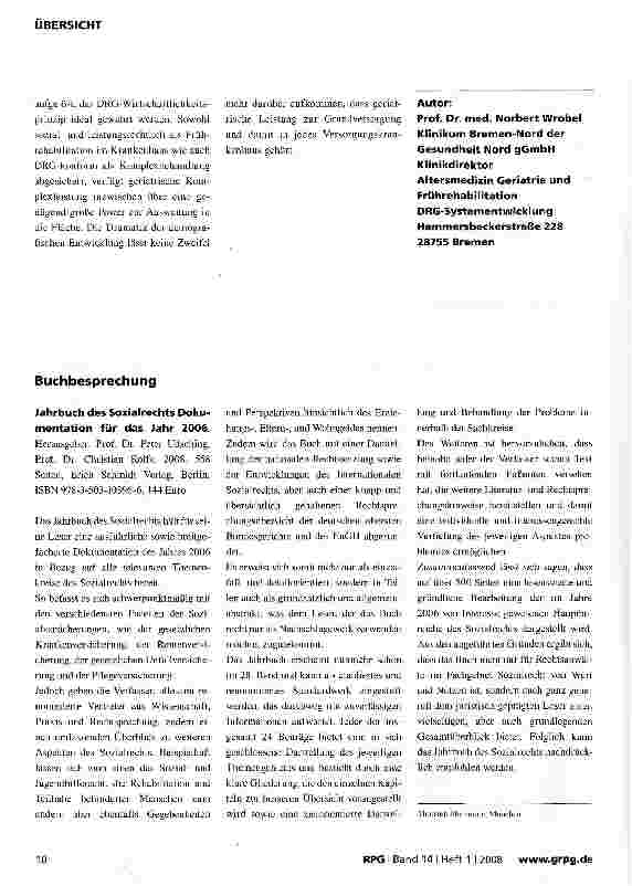 Vorschauseite 4: Demografieinduzierte Multi-Morbidität - Komplexleistung im DRG-Vergütungssystem