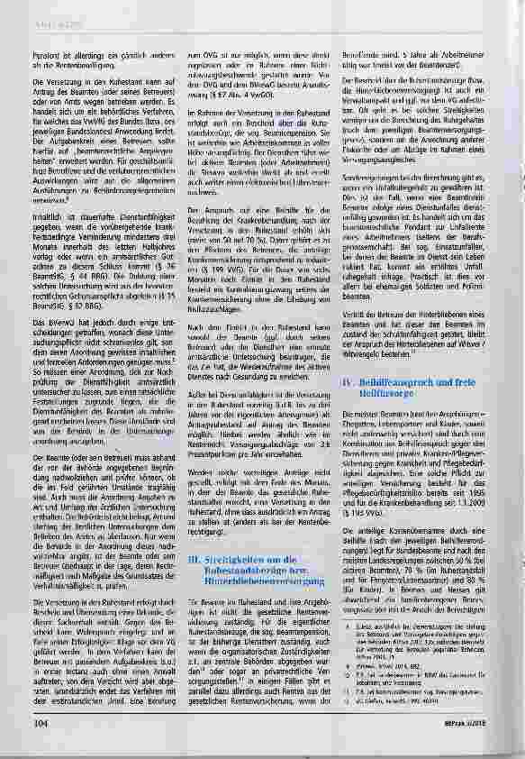 Vorschauseite 2: Besonderheiten bei der Führung von Betreuungen für Beamte (und deren Angehörige)