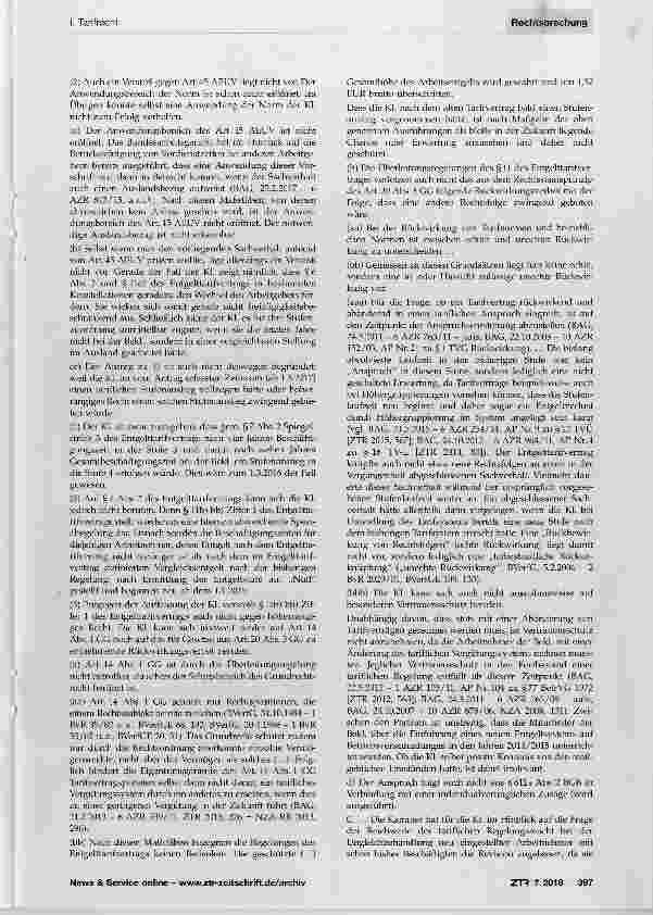 Vorschauseite 4: Tarifliche Stufenzuordnung Vorbeschäftigungszeiten