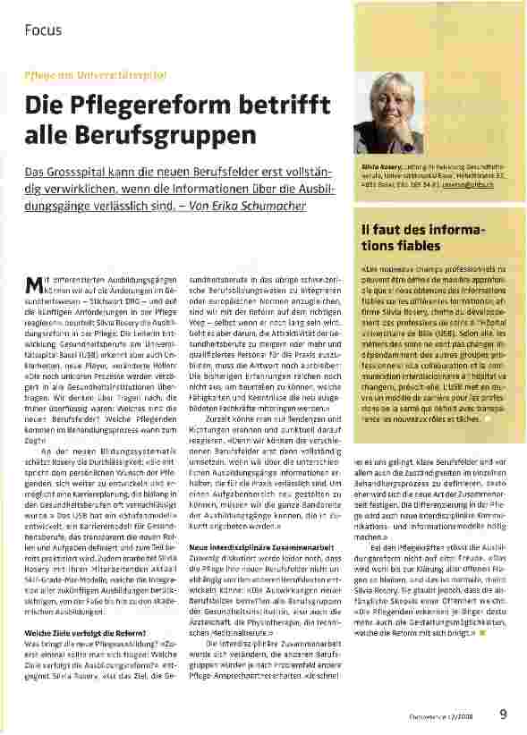 Vorschauseite 1: Die Pflegereform betrifft alle Berufsgruppen