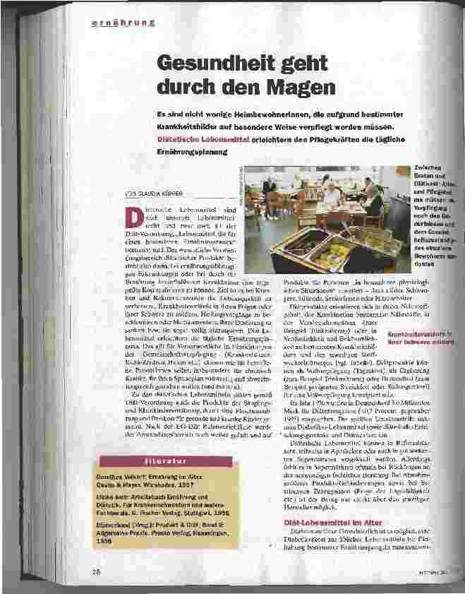Vorschauseite 1: Gesundheit geht durch den Magen