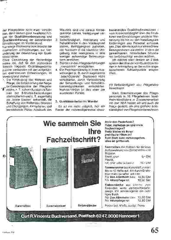Vorschauseite 4: Qualitätskriterien der stationären Versorgung in der Altenhilfe