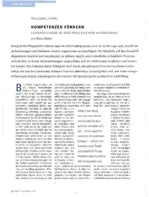 Vorschauseite 1: KOMPETENZEN FÖRDERN