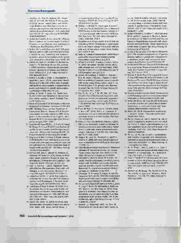 Vorschauseite 6: Somatische Risiken bei alt gewordenen Menschen mit schweren psychiatrischen Erkrankungen