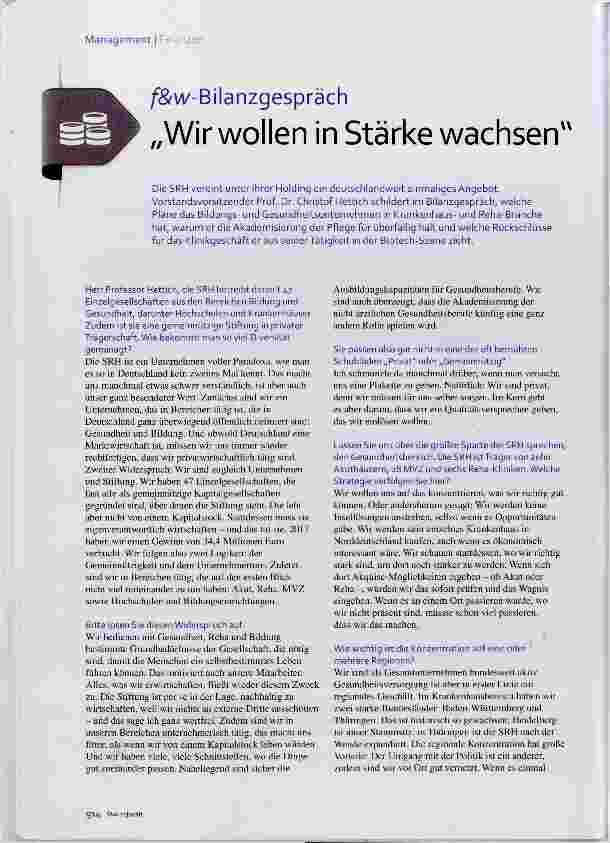 Vorschauseite 1: Wir wollen in Stärke wachsen