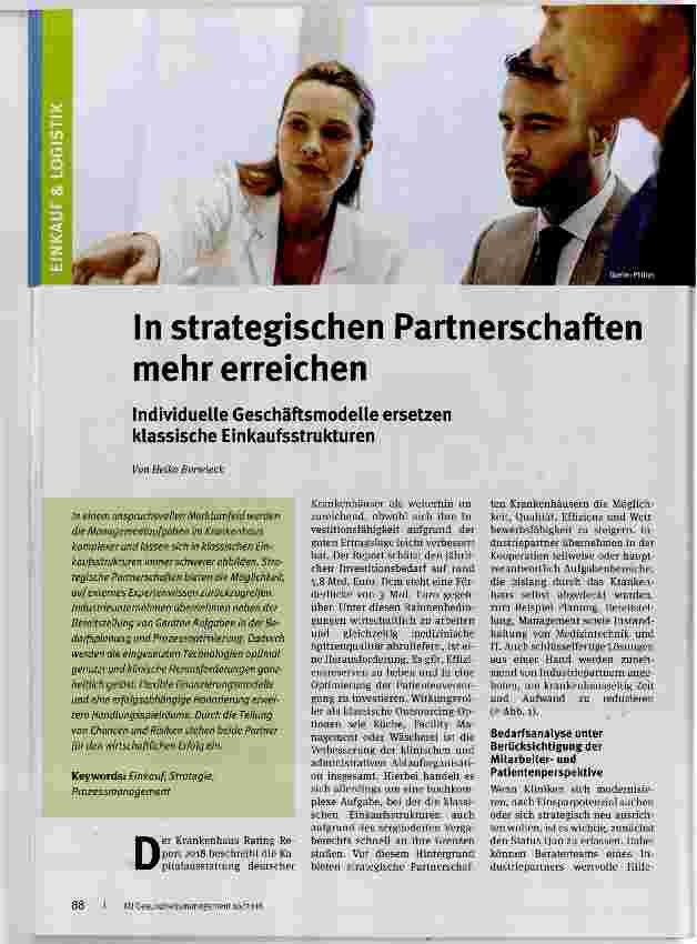 Vorschauseite 1: In strategischen Partnerschaften mehr erreichen