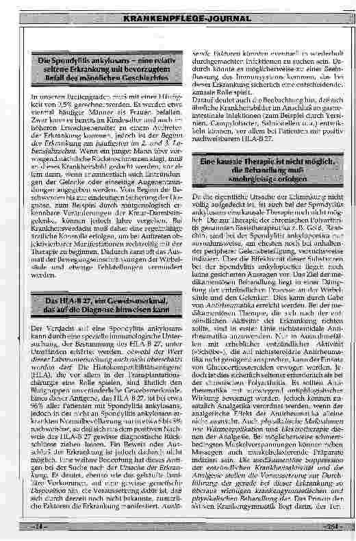 Vorschauseite 3: Über den sogenannten Morbus Bechterew (Spondylitis ankylosans), eine chronisch entzündliche Wirbelsäulenerkrankung