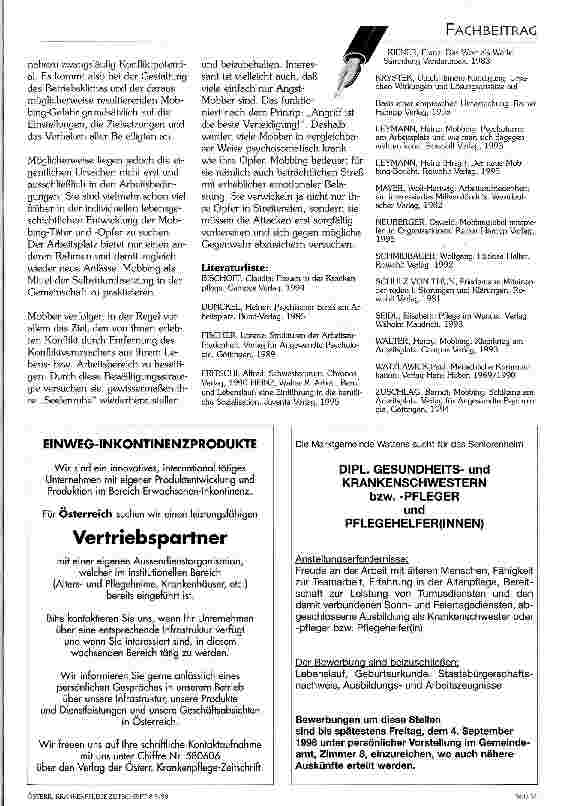 Vorschauseite 4: Mobbing im Pflegeberuf