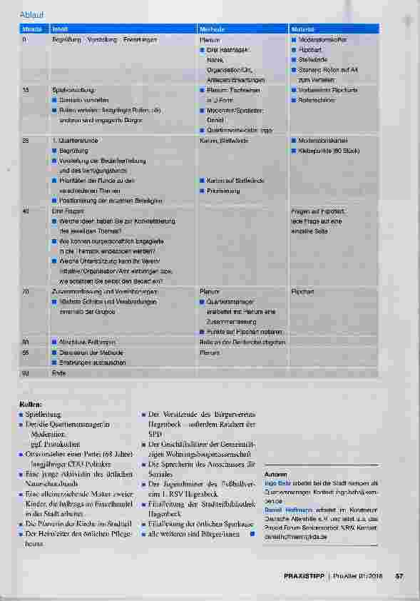 Vorschauseite 2: Rollenspiele als Methode für die Quartiersarbeit