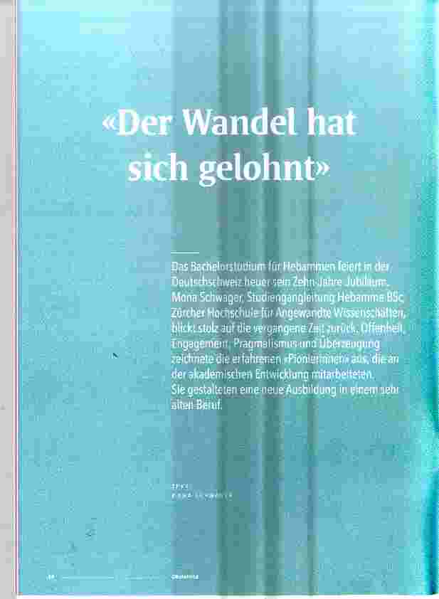 Vorschauseite 1: Der Wandel hat sich gelohnt