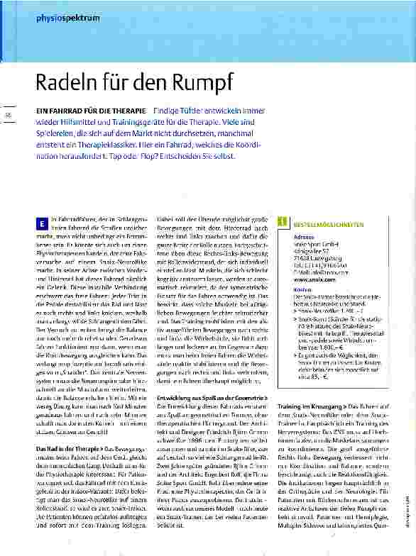 Vorschauseite 1: Radeln für den Rumpf