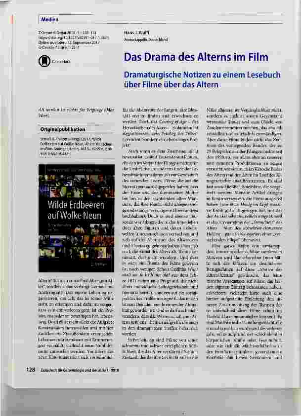 Vorschauseite 1: Das Drama des Alterns im Film