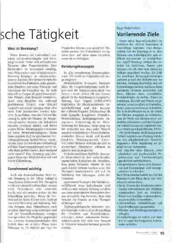 Vorschauseite 2: Eine eigenständiscge pflegerische Tätigkeit