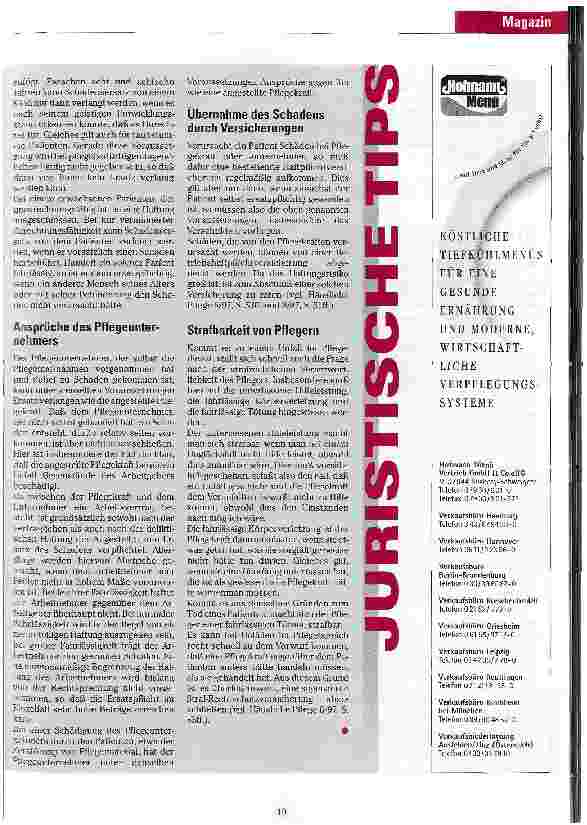 Vorschauseite 2: Wenn etwas passsiert ... Unfälle während des Pflegedienstes