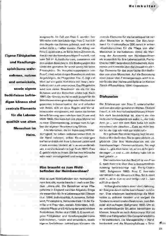 Vorschauseite 2: Leben im Pflegeheim Die Lebenswelt einer Heimbewohnerin