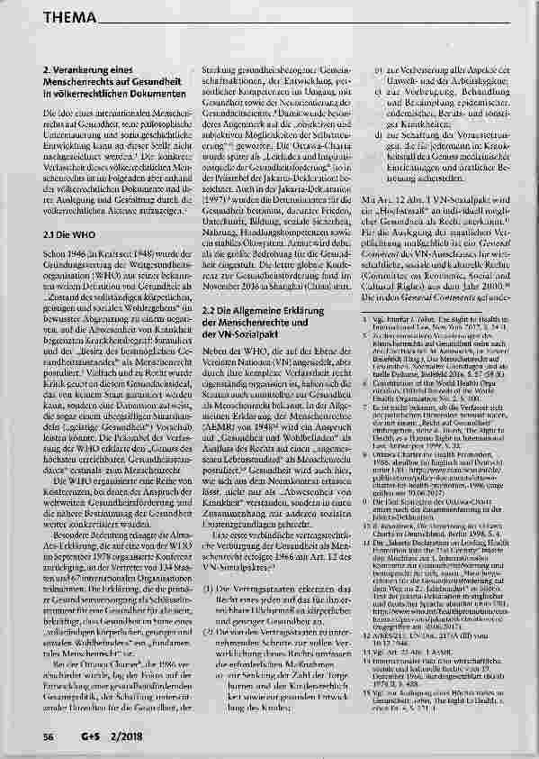 Vorschauseite 2: Das völkerrechtliche Menschenrecht auf Gesundheit und seine Umsetzung in Deutschland