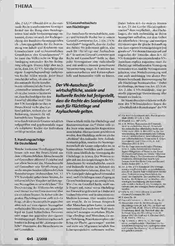 Vorschauseite 6: Das völkerrechtliche Menschenrecht auf Gesundheit und seine Umsetzung in Deutschland