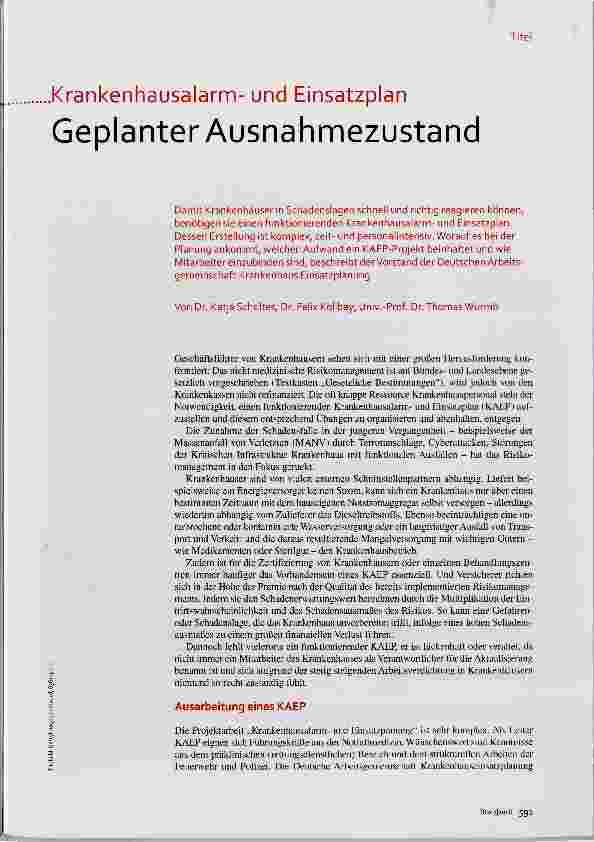 Vorschauseite 1: Geplanter Ausnahmezustand Im Katastrophenfall schnell und richtig reagieren