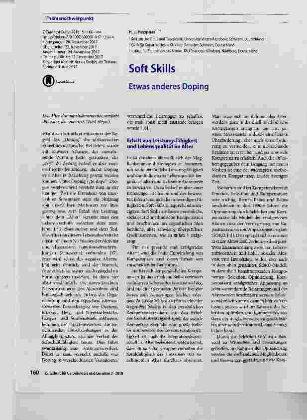 Vorschauseite 1: Soft Skills Etwas anderes Doping