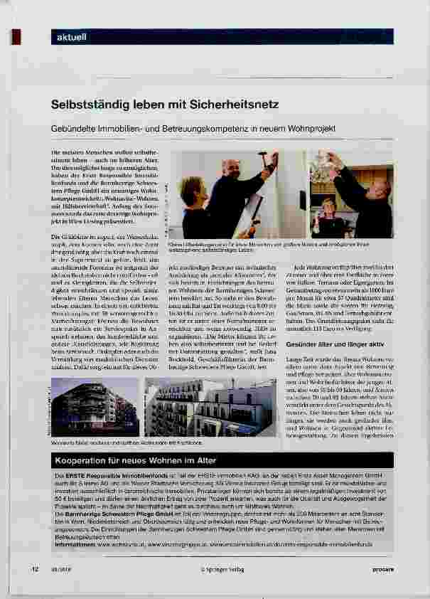 Vorschauseite 1: Selbstständig leben mit Sicherheitsnetz