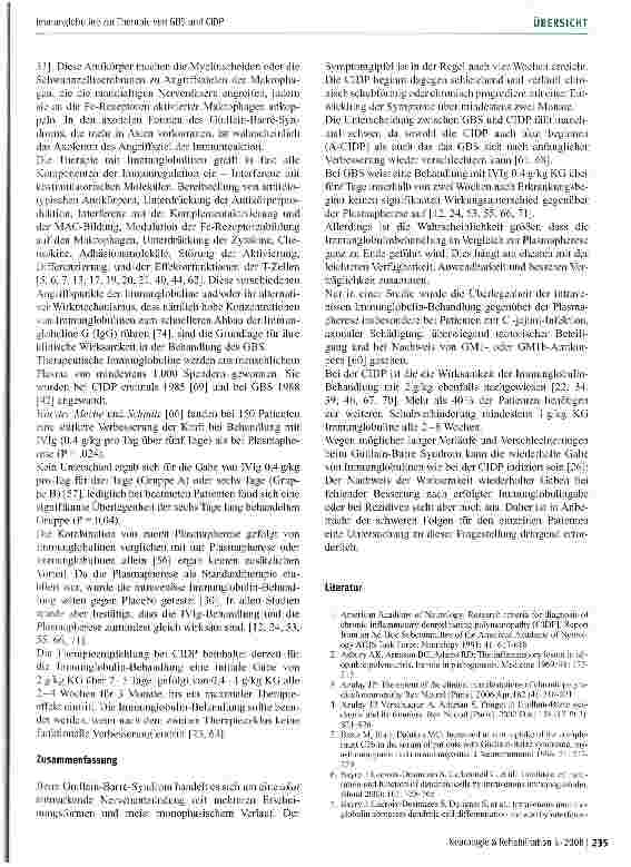 Vorschauseite 3: Immunglobuline zur Therapie GBS und CIDP