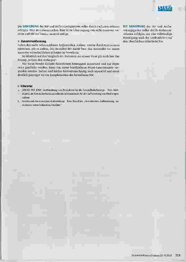 Vorschauseite 4: Korrosionen - „das unterschätzte Risiko