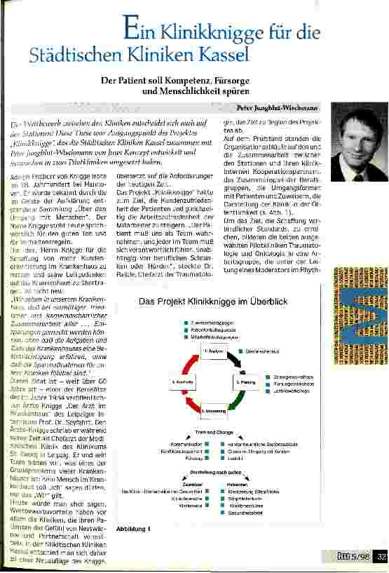 Vorschauseite 1: Ein Klinikknigge für die Städtischen Kliniken Kassel Der Patient soll Kompetenz, Fürsorge und Menschlichkeit spüren