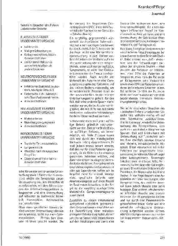 Vorschauseite 2: Ursachen und Diagnostik des Fiebers unbekannter Ursache