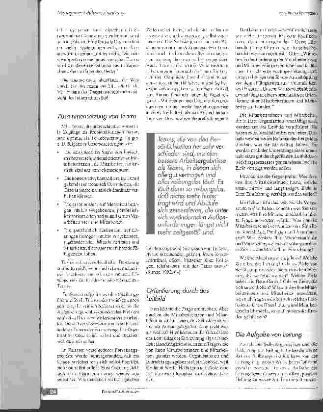 Vorschauseite 3: Management diffuser Situationen - oder zu Illusionen, daß alles machbar sei