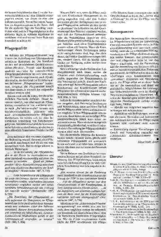 Vorschauseite 3: EDV und Pflegequalität / Pflegedokumentation und Pflegequalitätsstufen: Ansatzpunkt für die EDV in der Pflege