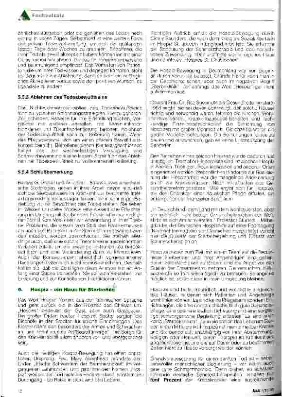Vorschauseite 6: Sterben - Sterbebegleitung