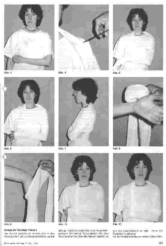 Vorschauseite 2: Ruhigstellung nach Verletzungen im Schulter-Oberarmbereich 1. Teil: Gilchristverband und Bandage