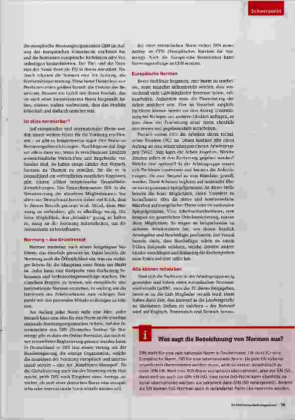 Vorschauseite 2: Die europäische Normung